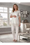 New Season Ecru Stylish Lace Summer Special Design Short Sleeve 100% Cotton Maternity Pajama Set - 6