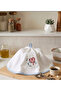 100% Cotton Round Kitchen Towel 50 cm – Set of 2 |   High Absorbency, with Hanging Loop, Stylish Embroidered Design, Machine Washable Drying Cloth - 5