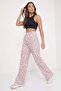 Women's Patterned Palazzo Trousers High Waist Wide Leg Comfortable Casual - 5