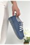Jiten Blue Genuine Leather Lace-Up Sports Shoes - 3