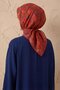 Soft Scarf Floral Line Red 90X90 - 2