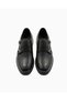 Italian Style Internal and External Natural Leather Thermoligt Buckle Men's Shoes Black T15252-01 - 2
