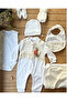 Eid 7-Piece Hospital Release Set for 0-3 Months, 100% Cotton, Laced Baby Girl Set - 2