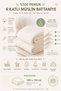 100% Cotton 4 Layer Muslin Baby Blanket - Embroidered - 100X110 cm - 2