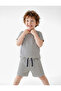 Cotton Striped Navy Blue Baby Boy Shorts 6Smb40079Tk