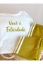 Felicidade Printed Girls' T-Shirt and Striped Sweatpants Set - 3