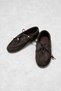 Women's Brown Lace-Up Loafer Casual Ballet Shoes - 6