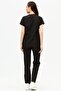 Nova V-Neck Black Lycra-Free Thin Fabric Women's Nurse Doctor Uniform Set - 4