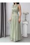 Mint Belted Pleated Crew Neck Maxi Dress - 5