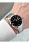 Silver-Black Color Steel Band Steel Case Men's Wristwatch with Calendar 2477Mr - 3