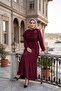 Ayrobin Suit with Buckle Detailed Skirt Claret Red Hm2913 - 4