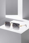 Uv400 Protection Square Gradient Women's Sunglasses Black Gold Color Plg-2125C1