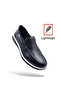 Genuine Leather Lightweight Soft and Flexible Men's Laceless Comfortable Black Loafer Shoes - 4