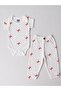 2-Piece Bow Patterned Cotton Baby Girl Short Sleeve Bodysuit and Pants Set
