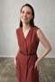 My Fashion Belted Midi Shift Dress - 3
