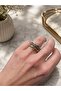 Women's Sapphire Blue Stone Spiral Design Ring