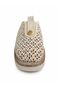 Women's Genuine Leather Handcrafted Special Small Stone Embellished Stylish Slippers - 2