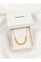 Geometric Square Segmented Gold Color Stainless Steel Women's Necklace Gift - 3