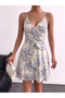 Women's Yoryo Satin Short Dress - 4
