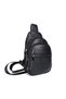 Men's Black Genuine Leather Double Handle Cross Shoulder Bag Body Bag Chest Bag