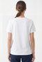 Women's Vision V-Neck Premium Quality Dense Textured Cotton T-Shirt White W102-R0220-01 - 3