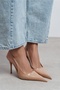 Gloria Ten Patent Leather Belt Detail Pointed Toe Women's Heeled Shoes - 3
