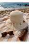 Women's Straw Beach Hat with Shell Detail - 2