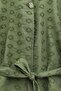 Single Button Embossed Embroidered Tie-Up Voile Crepe Suit -Khaki - 5