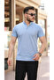 Men's Judge Collar Woven Cotton Fabric Short Sleeve T-Shirt - 4