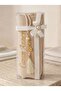 Special for Mother's Day: My Dear Mom Embroidered Prayer Rug Set with Prayer Beads - White