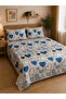 3-Piece Flat Cotton Bedsheet Set – 1 Flat Sheet + 2 Pillowcases, Soft & Breathable