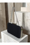 Black Z.A.R.A. Satin Crystal Stone Embroidered Chain Women's Evening Dress Bag Wedding Engagement Graduation - 3