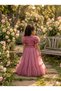 Girl's Rose Detailed Crop Dress, Girl's Graduation Dress - 2