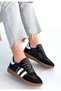 Women's Sneaker Sports Shoes Black Skin Comfortable Daily Zerti