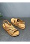 Tan Leather Orthopedic Sole Women's Sandals