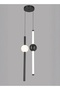 Modern Lighting, Light, Double & Fancy LED Pendent, Black Color , 60x10 cm, Suitable for bedroom and living room, Bedside light