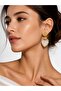 Gold Color Rose Dangle Heart Model Brass VIP Women's Earrings - 2