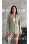 Women's Flam Linen Lined Blazer Summer Jacket – Striped Lining Detail Comfortable Fit Slim Jacket - 2