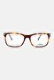 Men L2888 Rectangular Eyeglasses, Havana Brown