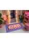 Aura Series – Ciao Written Retro Wavy Purple Pink Woven Base Decorative Carpet Aura7 - 3