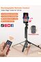 Smart Face Tracking Tripod with Light 360 Rotation Remote Control Phone Stand Vlog TikTok - 3