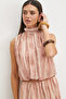 Tie-Dye Pliseli Crop Bluz