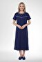Large Size Short Sleeve Women's (Mom's) Nightgown Polka Dot Patterned Mother's Nightgown 100% Cotton
