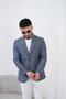 Men's Linen Blazer Jacket Slim Fit Summer Breathable - 2