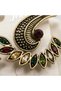 Vintage Women's Earrings Silver Color Leaf Sequin Hook Model - 4