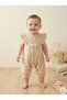 100% Cotton Muslin Baby Romper - Heart Pattern, Floral Detail Summer Baby Outfit - 3