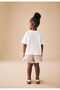 Girl's T-Shirt and Linen Shorts Set - 6