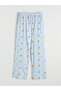 Crew Neck Patterned Women's Pajama Set - 7