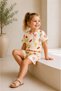 Girl's Fruit Patterned Shorts Set - Summer Cotton T-Shirt and Shorts 2-Piece Comfortable Combination 1-8 Years 100% Cotton - 5