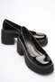 Women's Black Patent Leather Casual Shoes Fs06Ms04A - 8